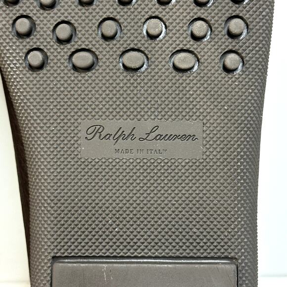 WORN TWICE Ralph Lauren Purple Label Driver Brown Pebbled Made in Italy 11.5 D main image 9